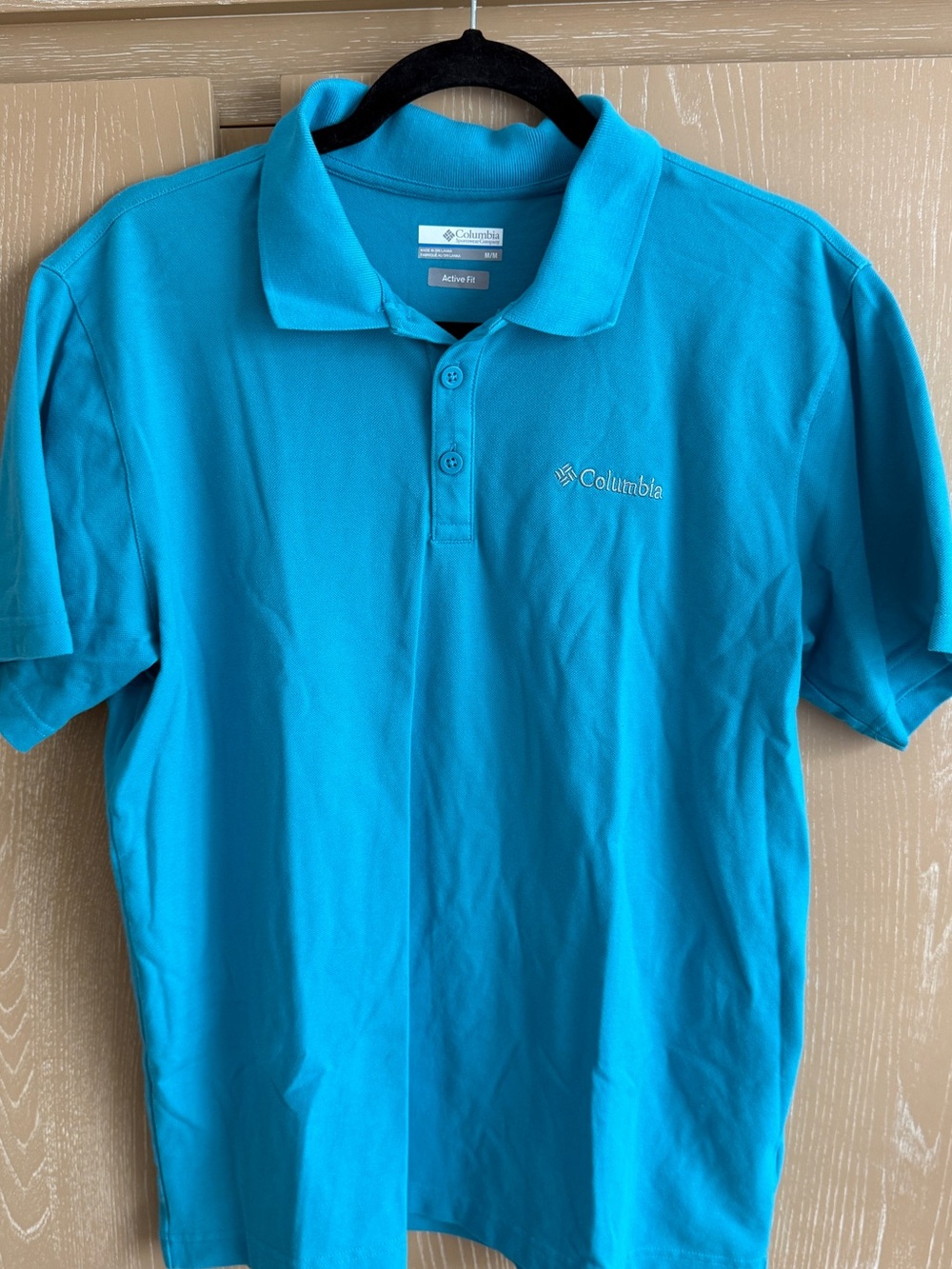 Columbia Bright Teal Short Sleeve Polo